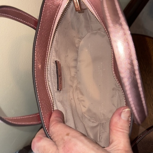 Kate Spade  Glitter mini tote  wristlet
Card holder  Mitten Pink 3 piece set NWT - Picture 12 of 17